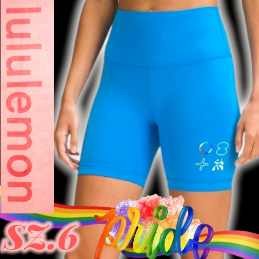 Lululemon PRIDE Wunder Train High Rise 6" Shorts In Poolside Sz.6
